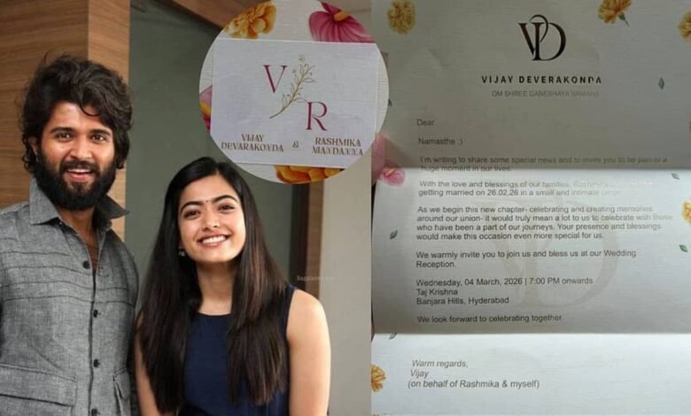 Rashmika Mandanna–Vijay Deverakonda wedding invite goes viral, fuels marriage buzz