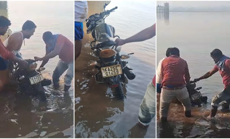 Three Suspicious Bikes Found in Malaprabha River Near Bailhongal; Link to Saundatti Jewellery Theft Suspected