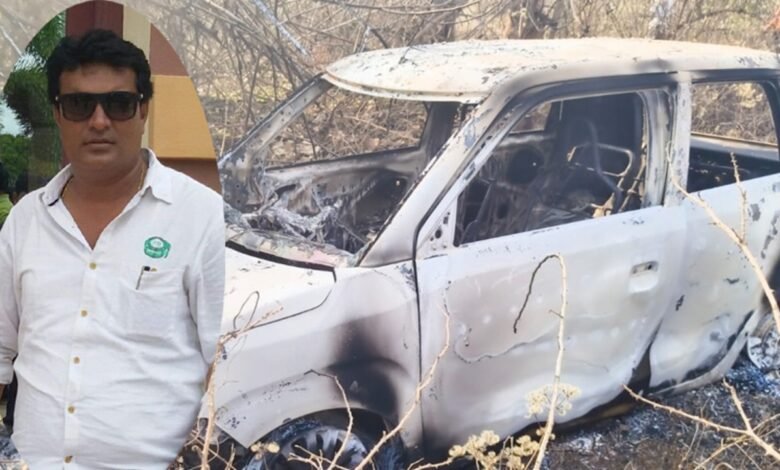Charred body in car sparks murder suspicion in Dharwad