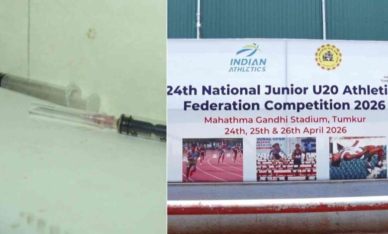 Syringes found at U-20 national sports meet in Tumakuru raise doping concerns