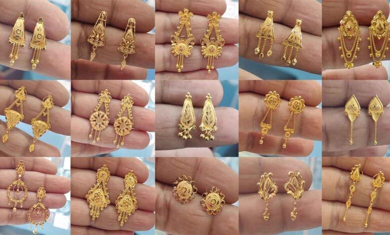 Lightweight Needle Thread Earrings in Just 2 Grams Gold Offer Trendy Royal Look for Daily Wear Style