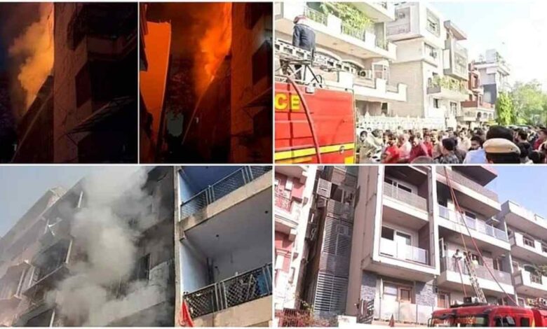 Nine killed in early morning fire at residential building in East Delhi