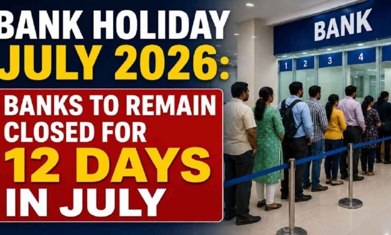 Bank Holiday July 2026: Banks to Remain Closed for 12 Days in July