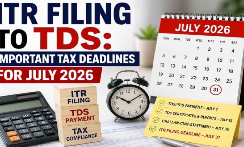 ITR Filing to TDS: Key Tax Deadlines for July 2026