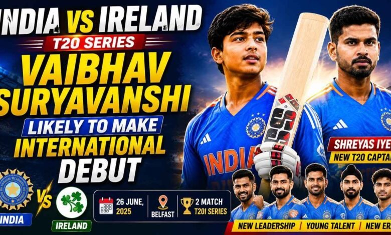 India vs Ireland T20 Series: Vaibhav Suryavanshi to Make International Debut on June 26