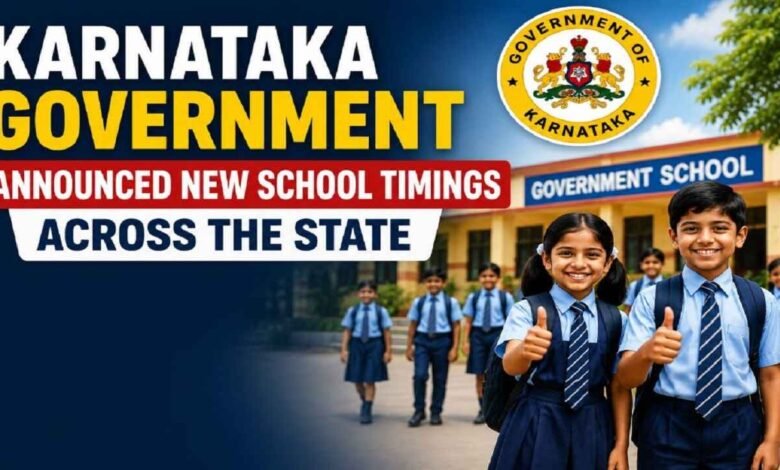 Karnataka government announced New School Timings Across the State