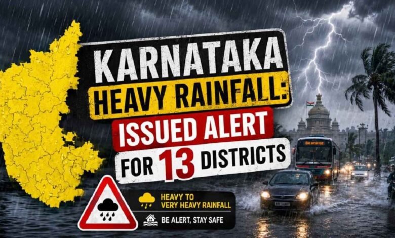 Karnataka Heavy Rainfall: Issued Alert for 13 districts