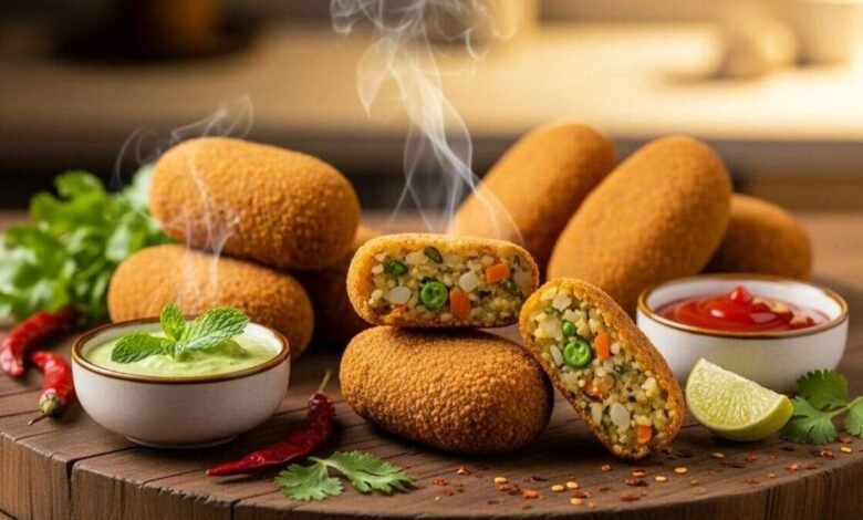 Crispy Cafe Style Rice Cutlets Recipe A Smart Way to Use Leftover Rice in Just 10 Minutes