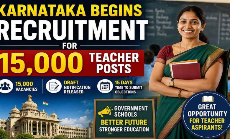Karnataka Begins Recruitment for 15,000 Teacher Posts