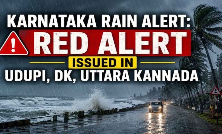 Karnataka Rain Alert: Red Alert Issued in Udupi, DK, Uttara Kannada