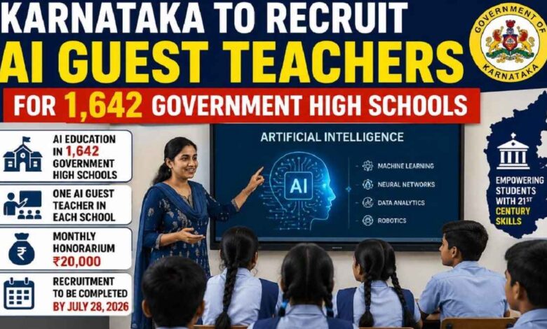 Karnataka to Recruit AI Guest Teachers for 1,642 Government High Schools