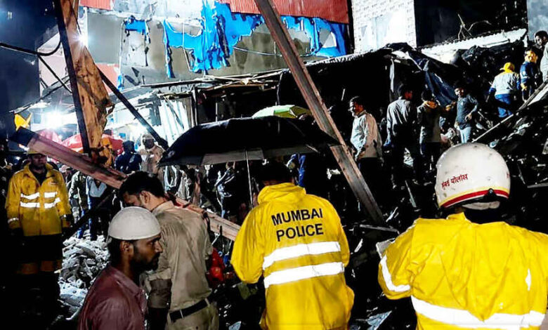 Mumbai Rains Disrupt City Life as Building Collapse Kills Six