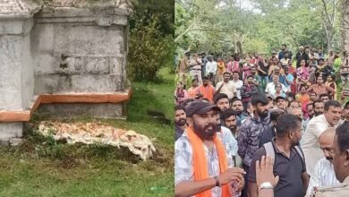 Protests Erupt in Madikeri After Grave Like Structure Found Inside Temple Premises