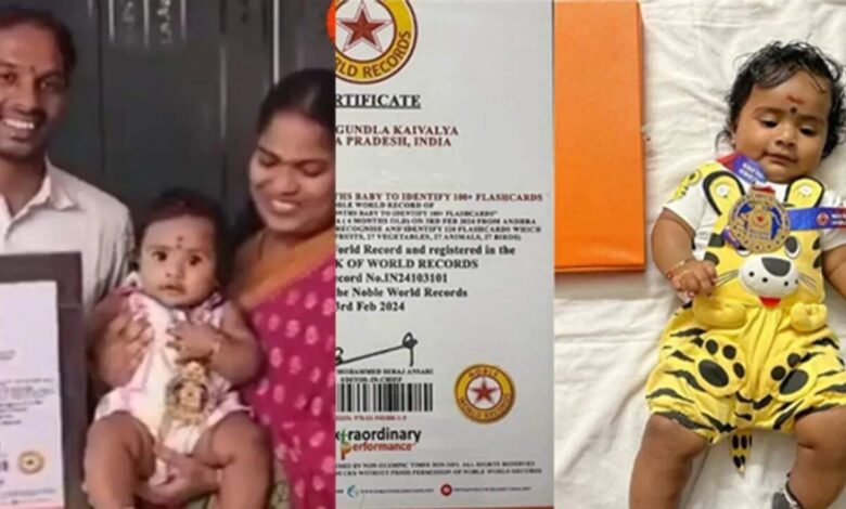 Ten Month Old Baby From Vijayapura Earns Noble Book of World Records Recognition