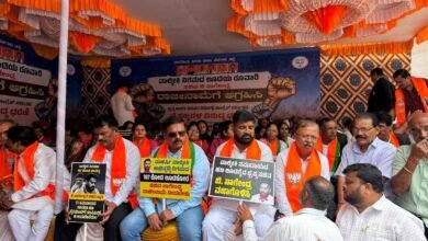 BJP Protests in Karnataka Assembly, Demands Minister Nagendra Resignation