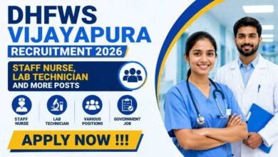 DHFWS Vijayapura Opens Recruitment for 26 Nursing Laboratory and Pharmacy Officer Posts