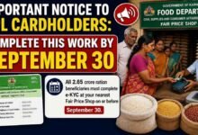 Food Department Important Notice for BPL Cardholders: Complete this work by September 30