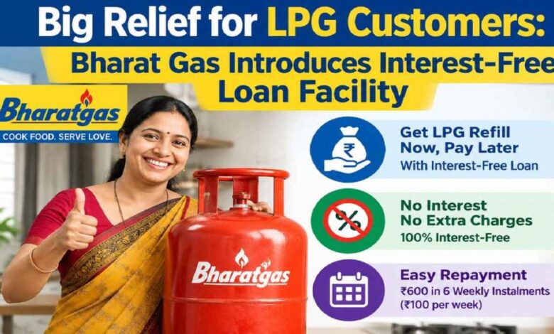 Big Relief for LPG Customers: Bharat Gas Introduces Interest-Free Credit for Cylinder Refills
