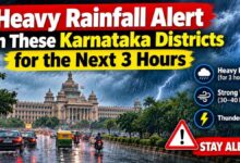 Heavy Rainfall Alert in These Karnataka Districts for the Next 3 Hours