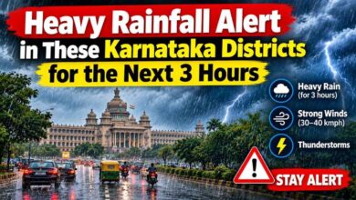 Heavy Rainfall Alert in These Karnataka Districts for the Next 3 Hours