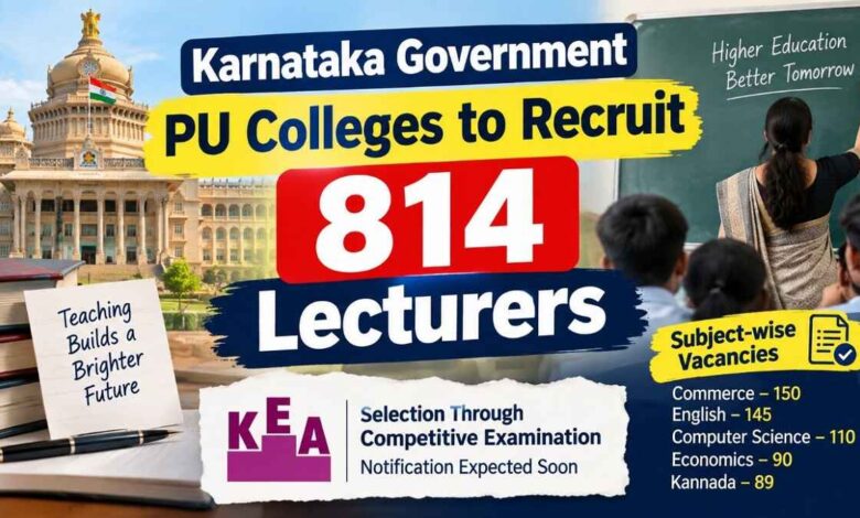 Karnataka Government PU Colleges to Recruit 814 Lecturers: KEA Notification Expected Soon