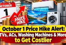October 1 Price Hike Alert: TVs, ACs, Washing Machines & More to Get Costlier