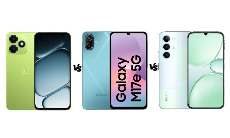 OnePlus N6 Lite vs Samsung Galaxy M17e 5G vs Realme P4 Lite 5G
