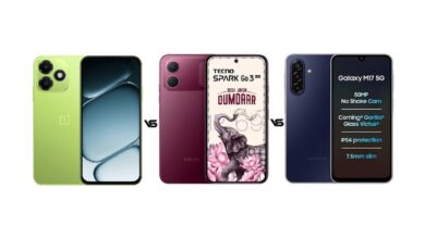 OnePlus N6 Lite vs Tecno Spark Go 3 Pro vs Samsung Galaxy M17 5G