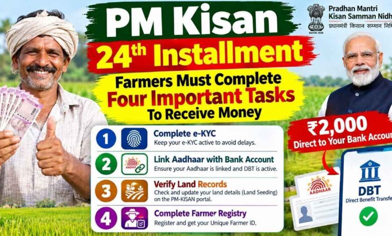 PM Kisan 24th Installment: Farmers Must Complete Four Important Tasks To Receive Money