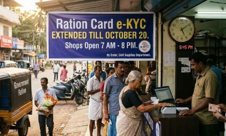 Ration Card e-KYC Date Extended till October 20: Shops to Operate from 7 AM to 8 PM