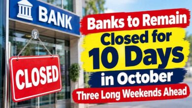 Banks to Remain Closed for 10 Days in October: Three Long Weekends Ahead