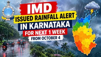 IMD Issued Rainfall Alert In Karnataka for next 1 week From October 4