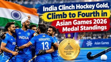 India Clinch Hockey Gold, Climb to Fourth in Asian Games 2026 Medal Standings