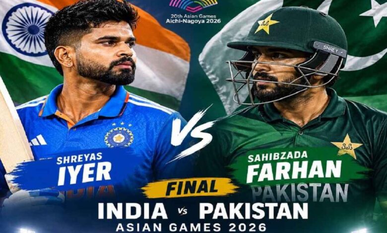 India vs Pakistan Asian Games 2026 T20 Final: Match Date, Time, Live Streaming & Full Details
