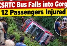 KSRTC Bus Falls into Gorge 12 Passengers Injured