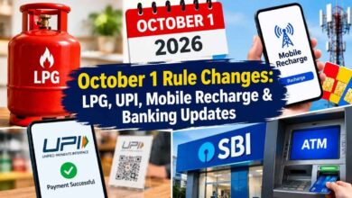 October 1 Rule Changes: LPG, UPI, Mobile Recharge & Banking Updates