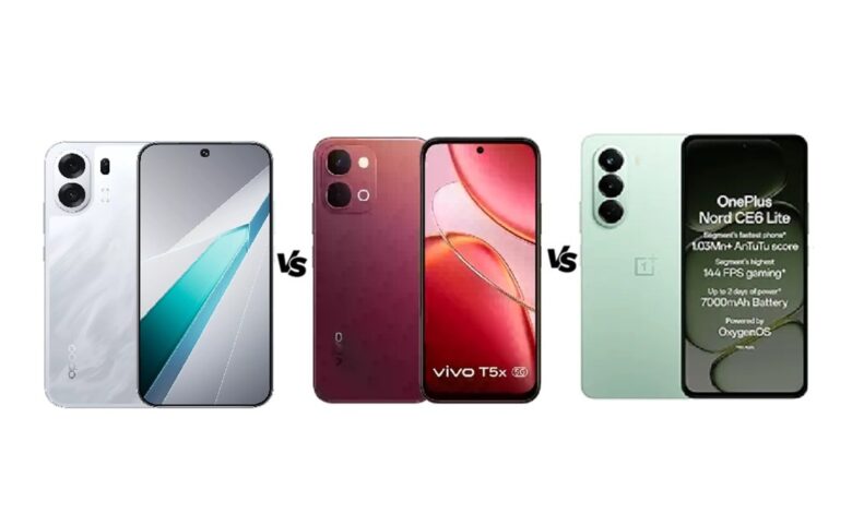 Oppo K14 Plus 5G vs Vivo T5x 5G vs OnePlus Nord CE6 Lite