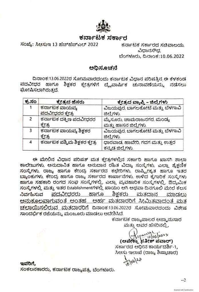 School and college holiday today in Karnataka these districts