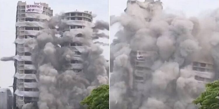 Noida Twin Towers demolished in 9 seconds