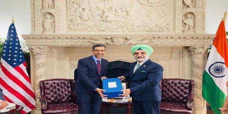 Google CEO Sundar Pichai met the Indian Ambassador to America