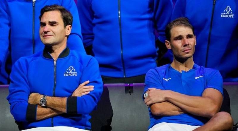 Kohli shared a photo of Roger Federer-Rafael Nadal crying