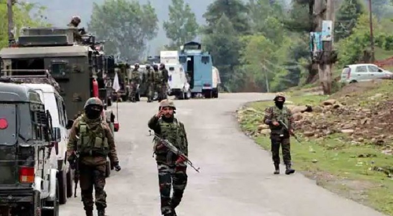 Early morning three terrorists killed in encounter at Jammu Kashmir