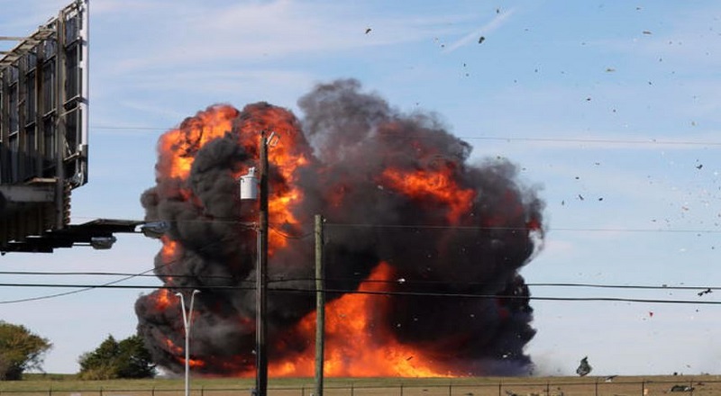 Two military aircraft collide and crash at World War II airshow in Texas