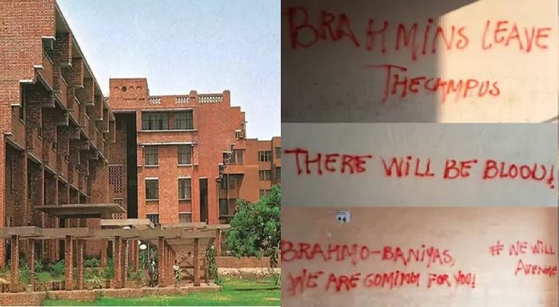 Go back Brahmin: anti-Brahmin slogans on JNU campus