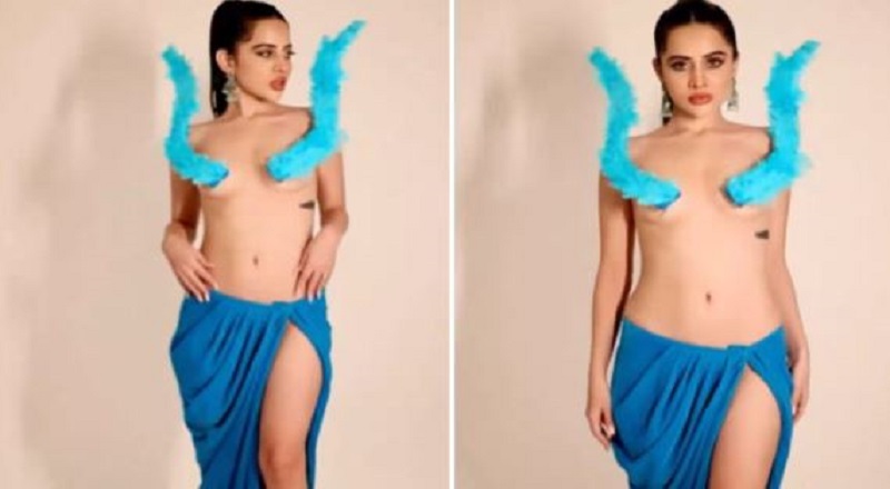 Urfi Javed goes topless again: Netigens says degrading womens respect