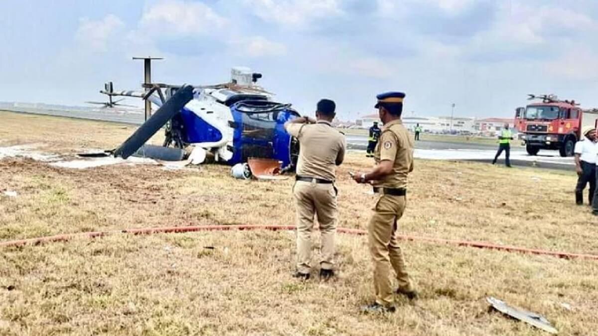 Coast Guard's ALH Dhruv Helicopter Crashes Near Kochi Airport, Runway Closed