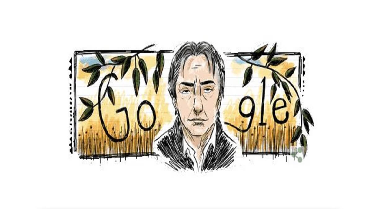 Google Doodle celebrates Harry Potter fame, Alan Rickman's early career role