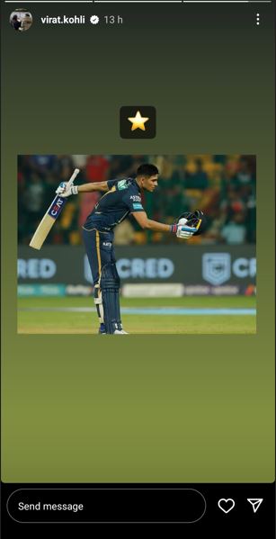 Virat Kohli Instagram post viral about Shubman Gill century in IPL Qualifier 2