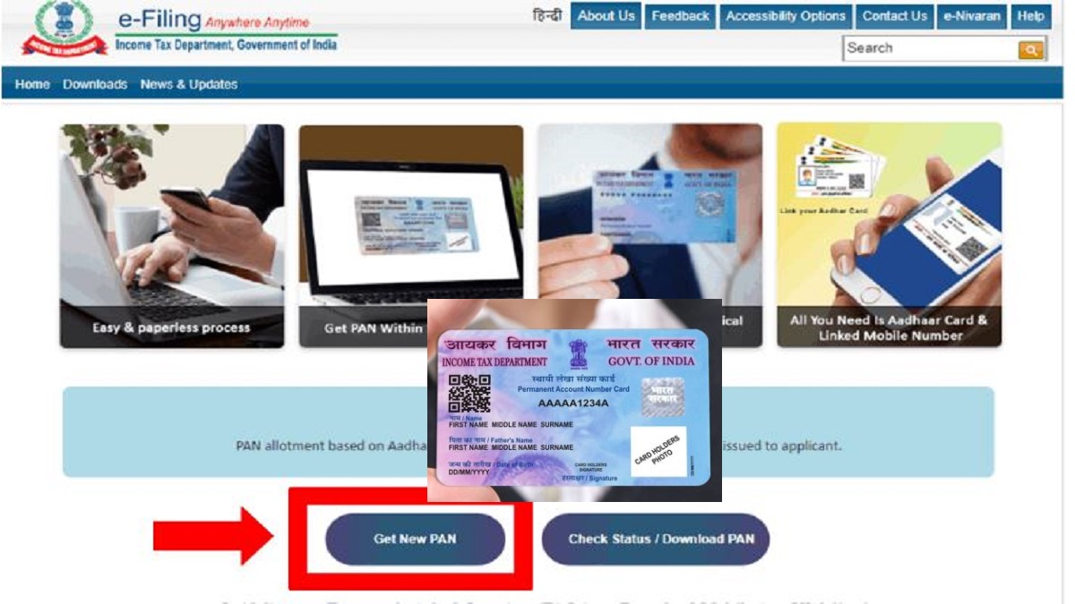 Easy way to get free e-PAN through Aadhaar card in 10 Minutes