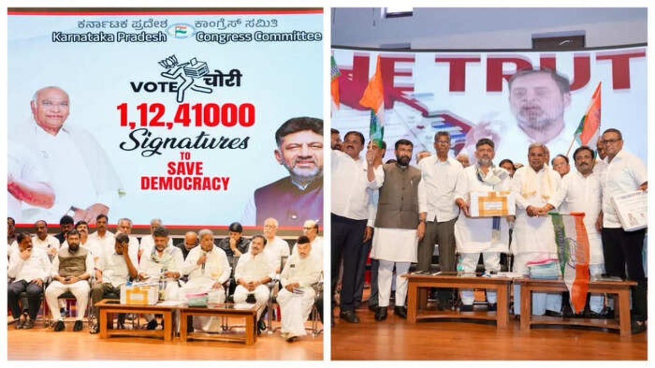 Congress claims over 1.12 crore signatures collected in Karnataka against alleged voter fraud